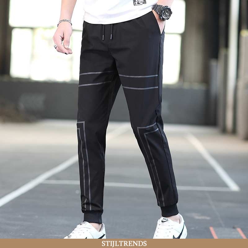 Broek Heren Skinny Joggingbroek Zwarte