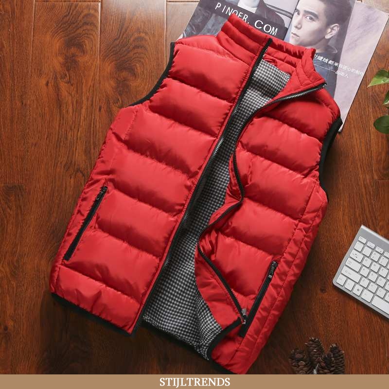 Gilet Heren Jas Katoenen Trendy Mannen