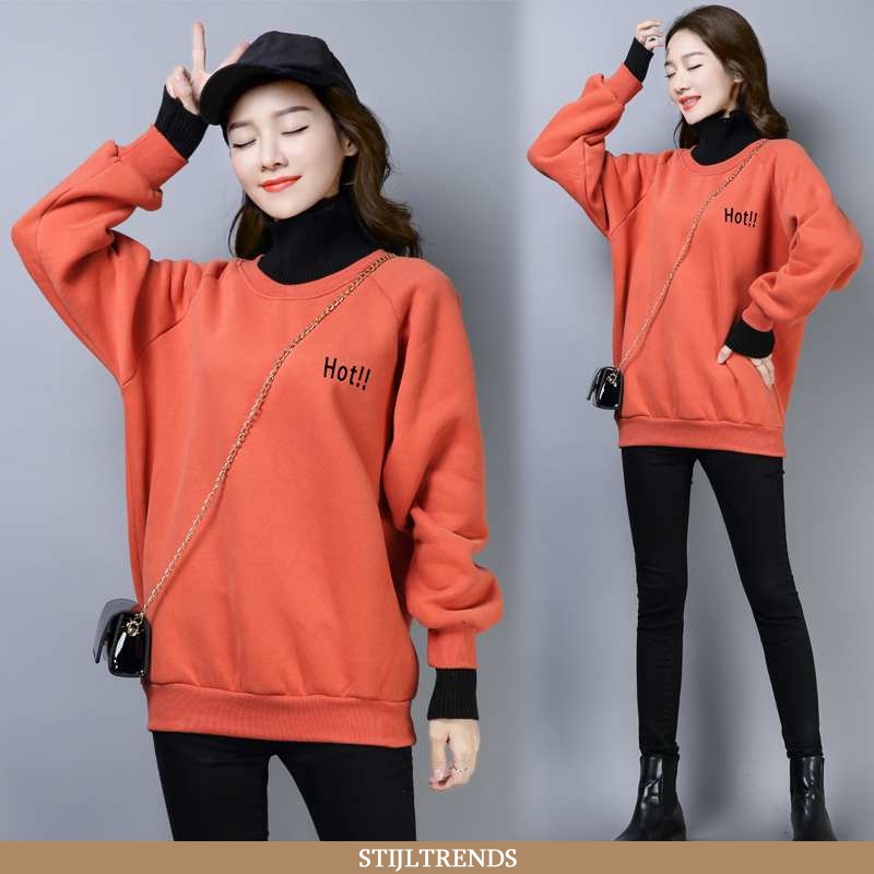 Hoodie Dames Suede Baggy 2020