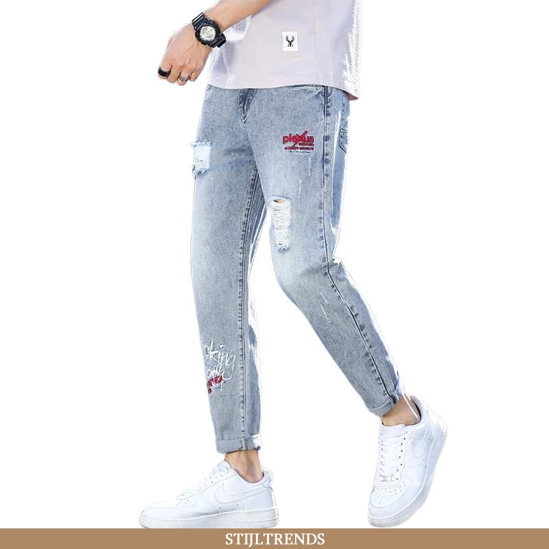 Jeans Heren Casual Broek Trendy Mannen