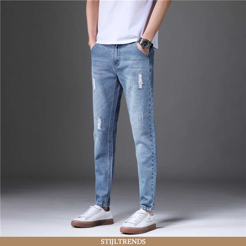 Jeans Heren Spijkerbroek Jeans Denim Met Gaten Mannen