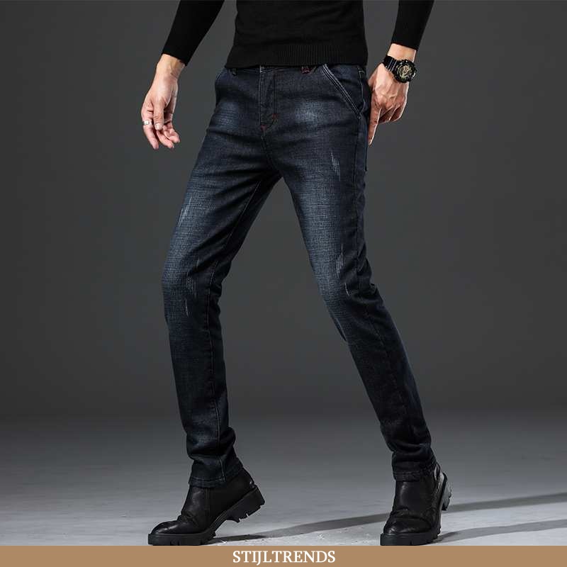 Jeans Heren Spijkerbroek Jeans Suede Winter Mannen