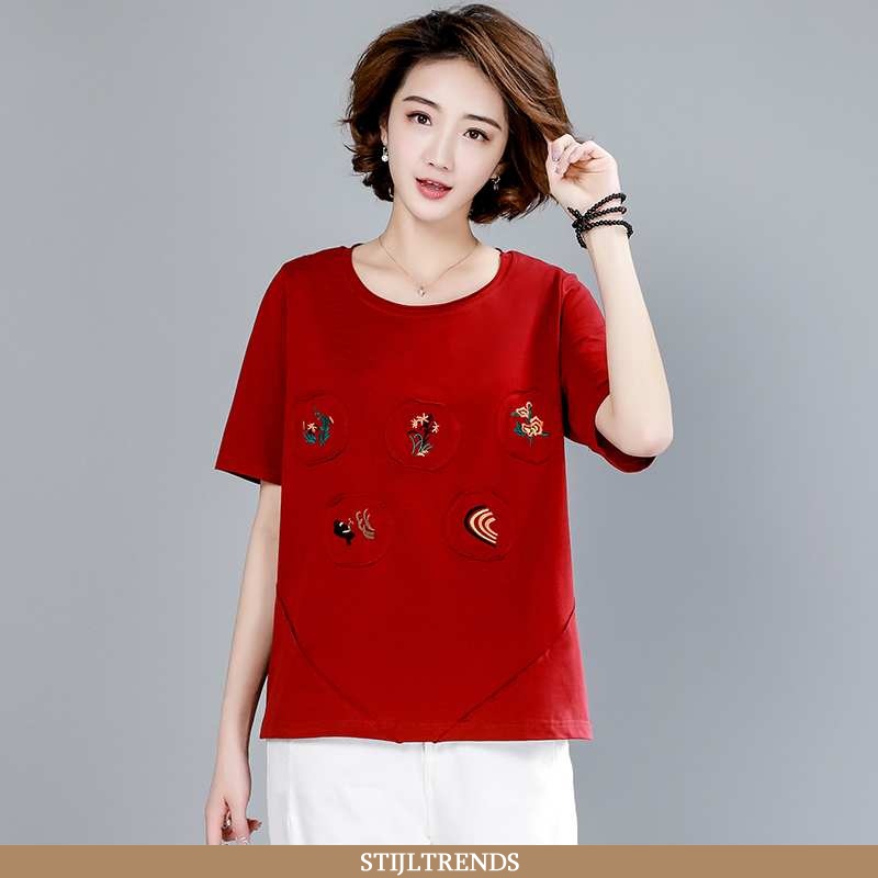 T-shirts Dames Zomer Pullover Rood