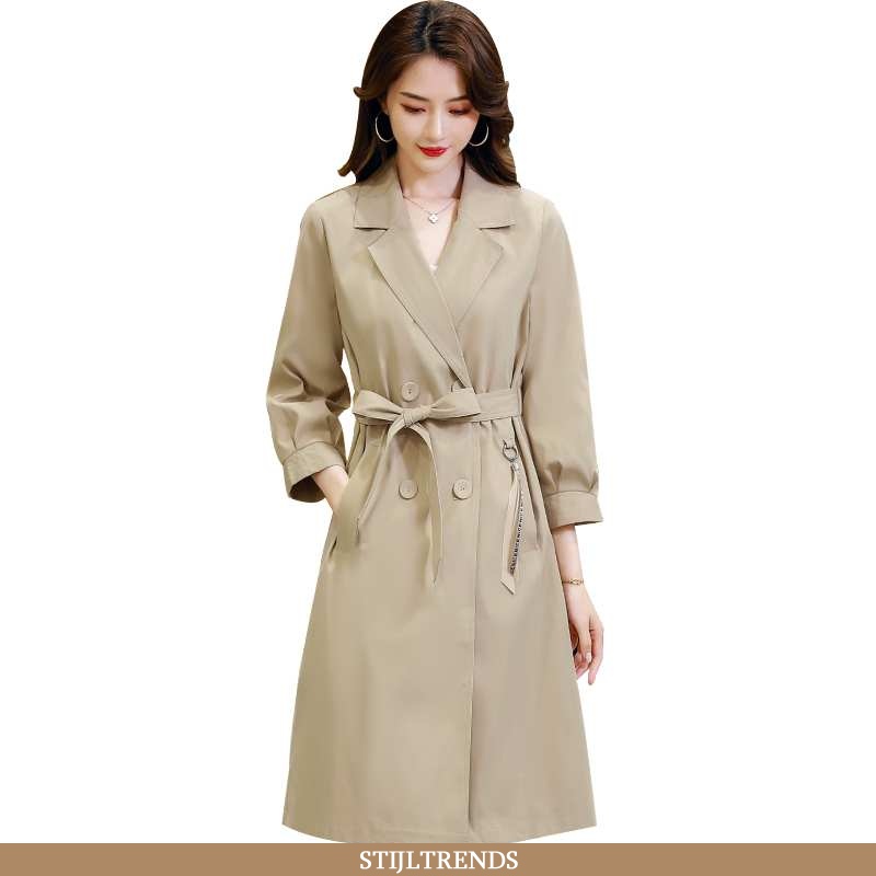 Trenchcoat Dames Comfort Khaki