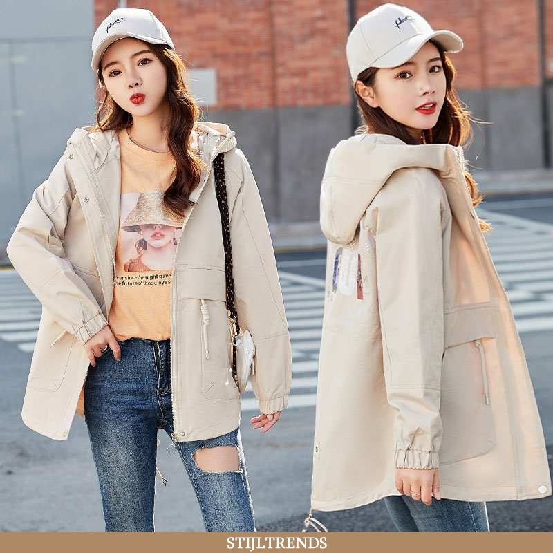 Trenchcoat Dames Hippe Elegante Beige