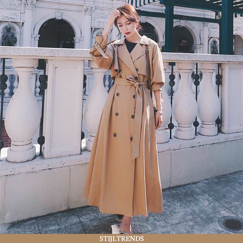 Trenchcoat Dames Lente Khaki