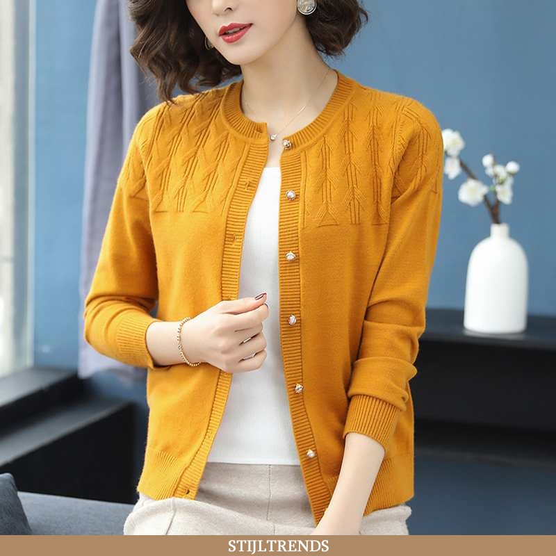 Trui Dames Cardigan Gebreide Kort Elegante